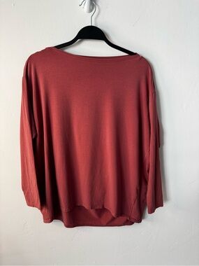 lululemon athletica Relaxed Long Sleeve Top in Rust Red